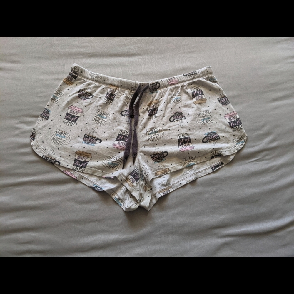 Grey coffee sleeping shorts
